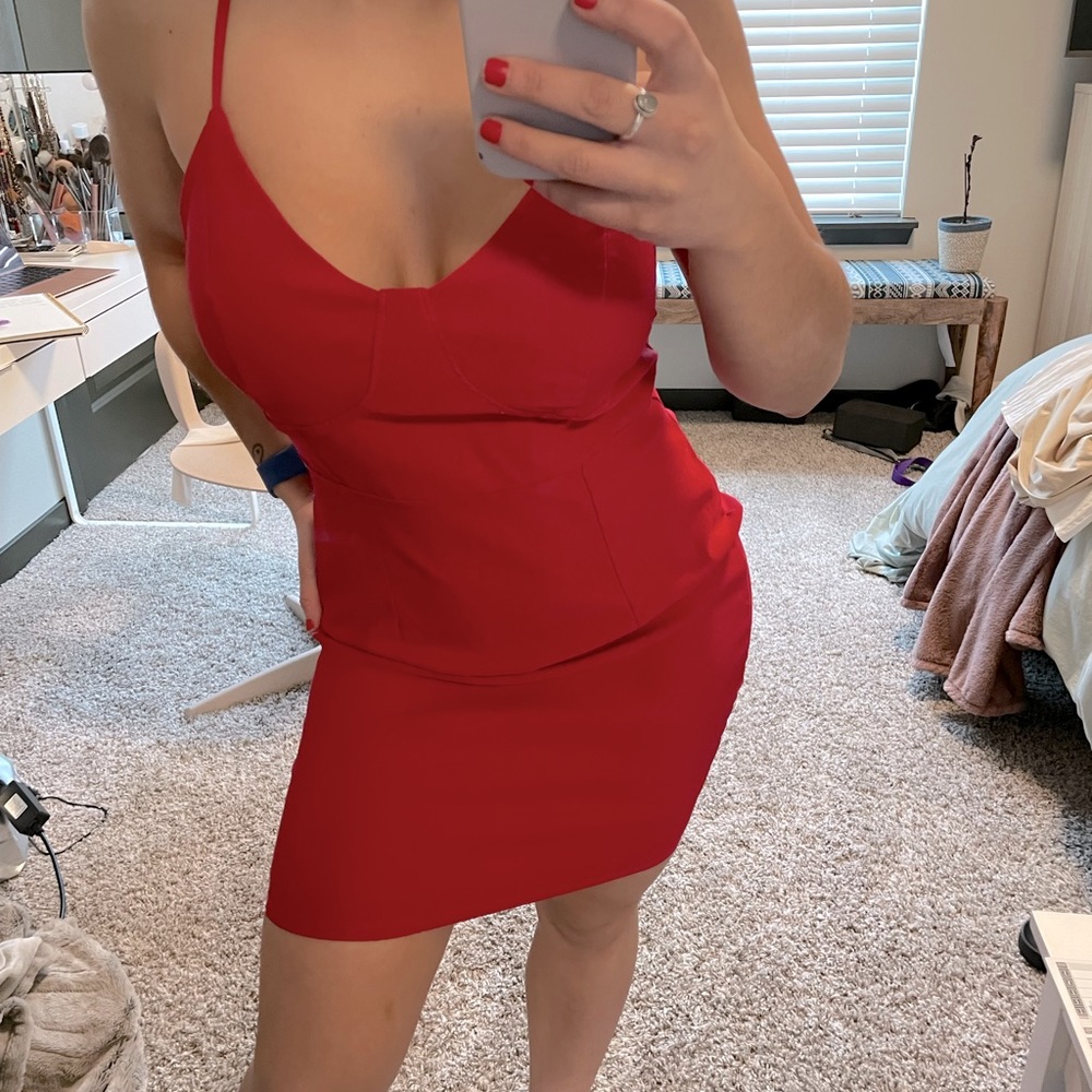 Red Going Out Mini Dress